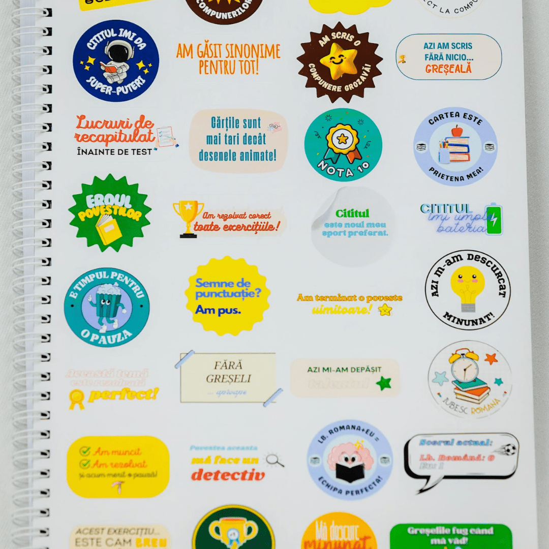 Caiet Interactiv de Română (cu Teorie + Stickere) - Izzie Publishing