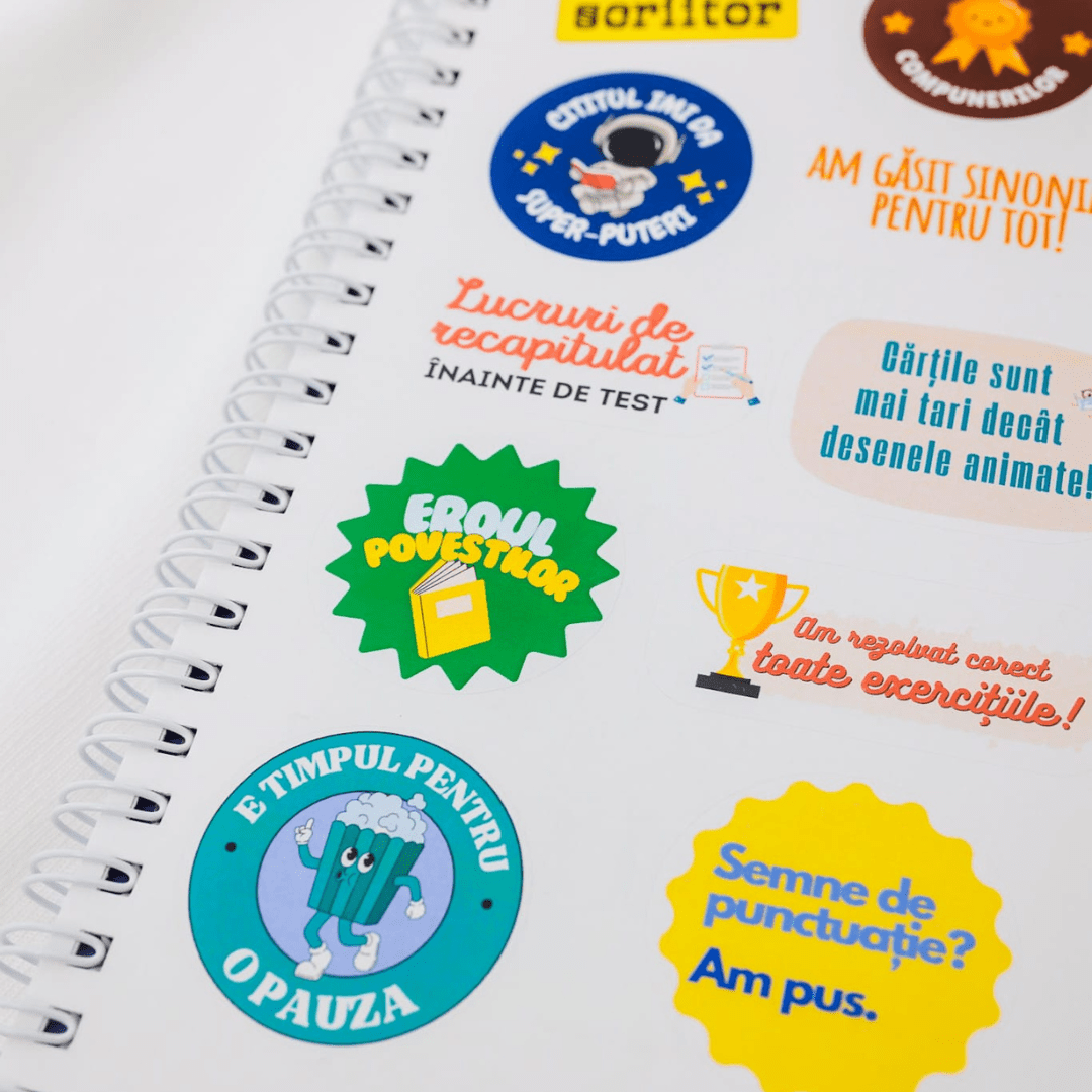 Caiet Interactiv de Română (cu Teorie + Stickere) - Izzie Publishing