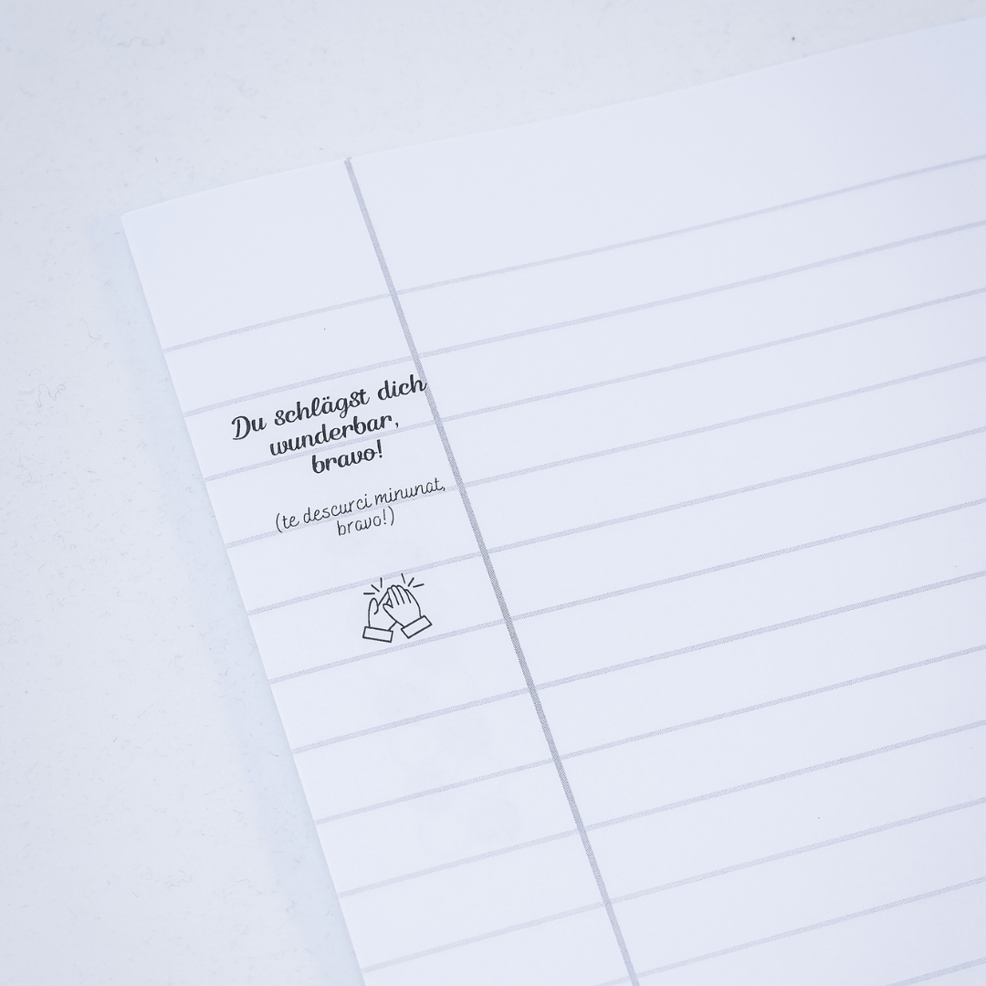 Caiet Studențesc de Germană (cu timpuri verbale) - Izzie Publishing