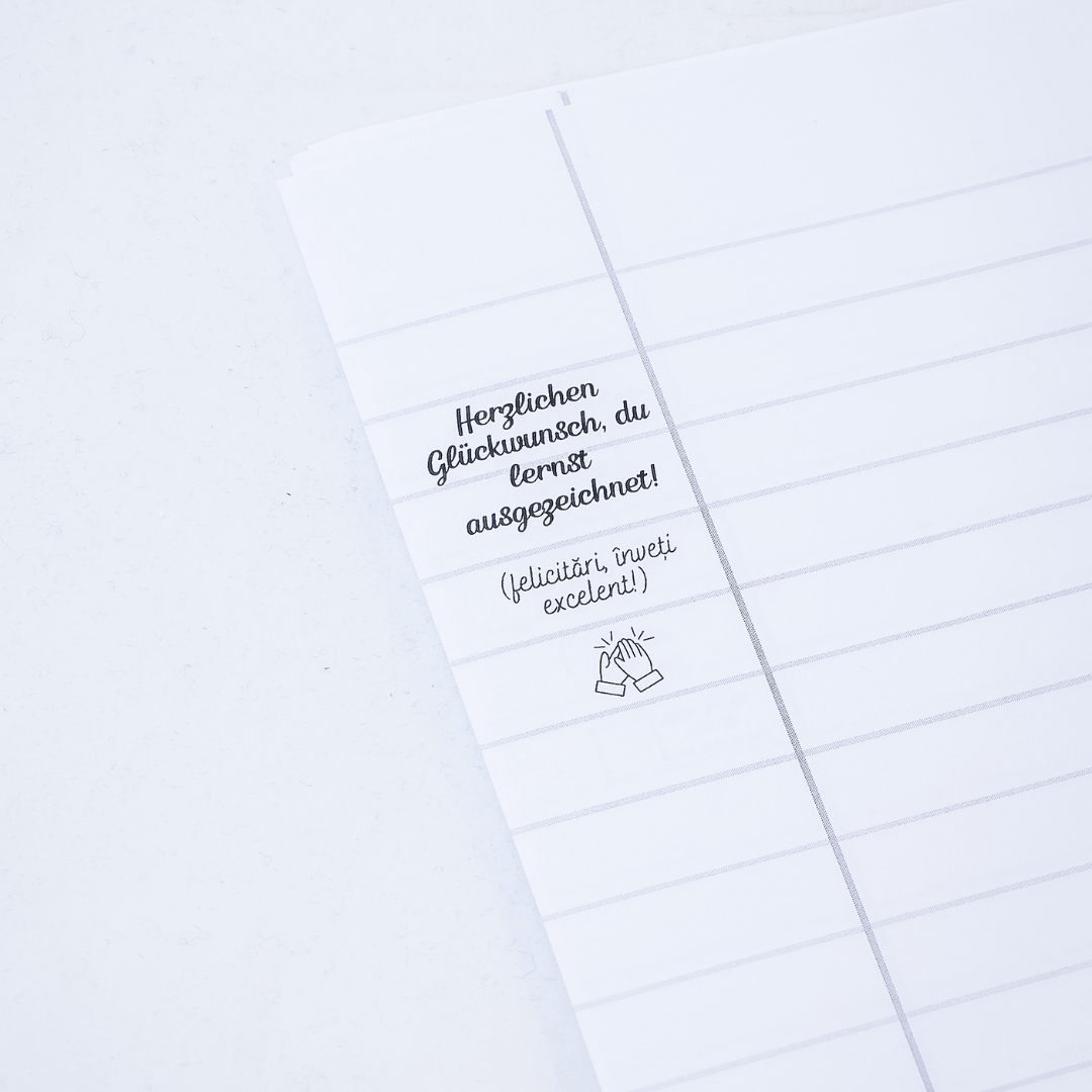 Caiet Studențesc de Germană (cu timpuri verbale) - Izzie Publishing