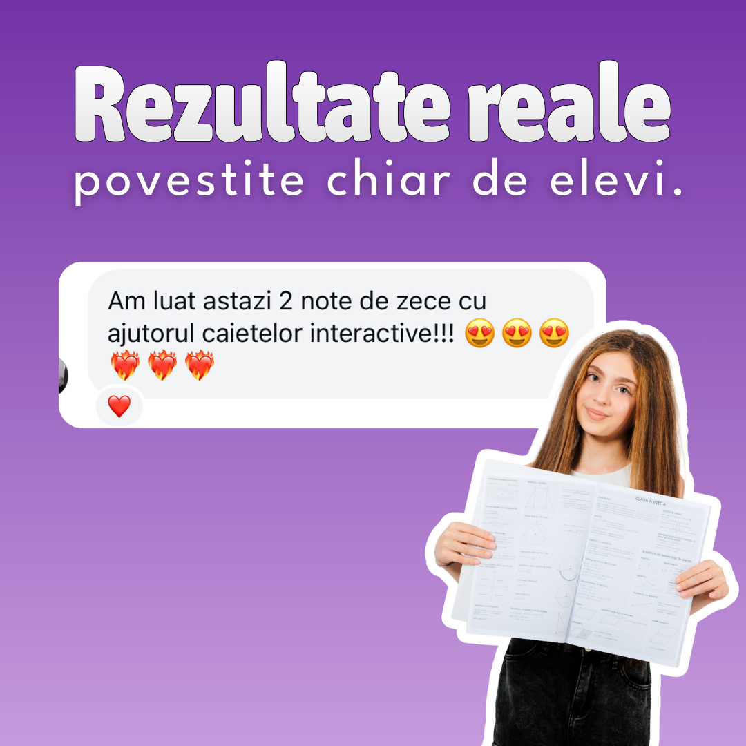 Caiet Interactiv Izzie de Mate A4 (cu Formule și Stickere)