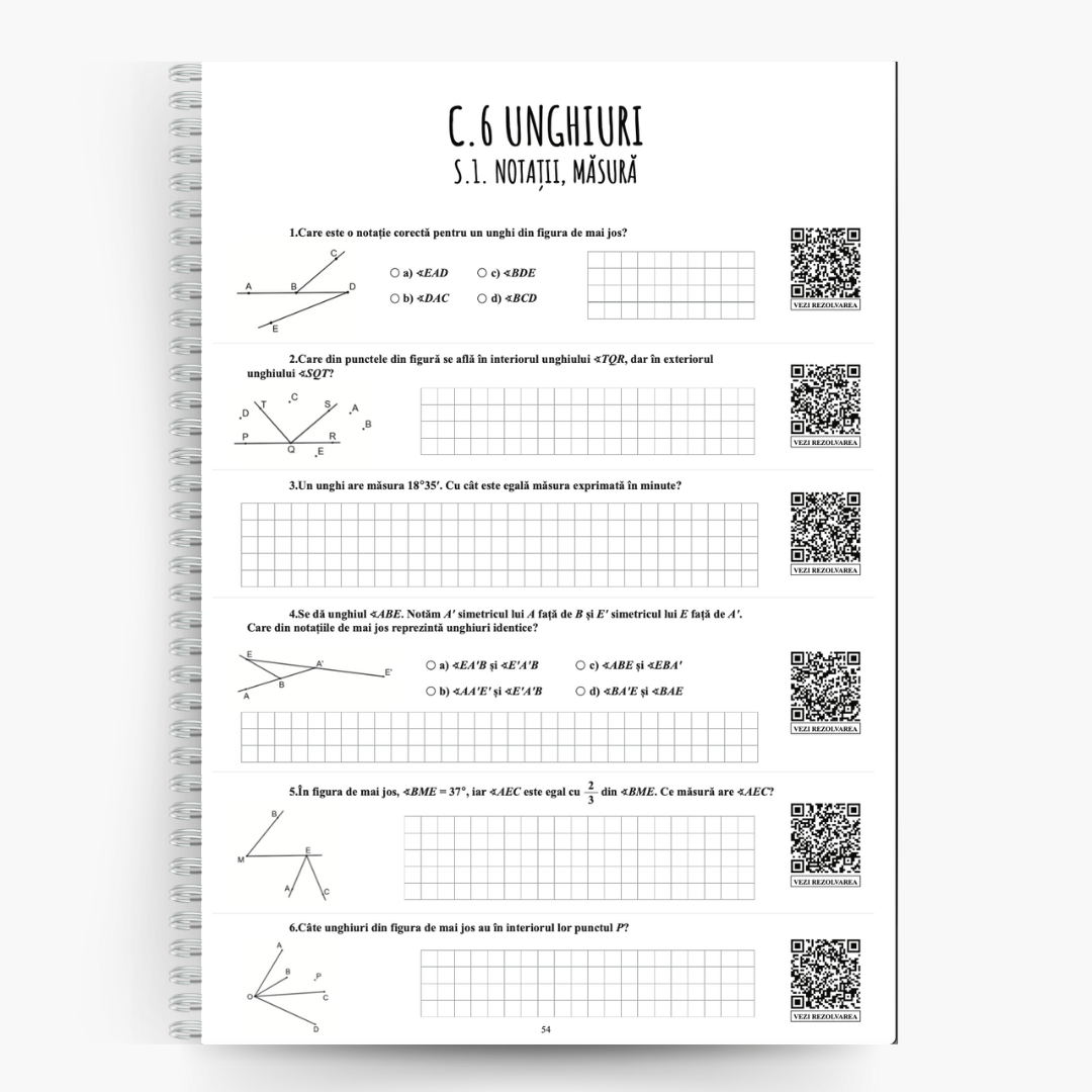 Pentru recapitulare: Caiet de exerciții la Mate, clasa a VI - a - Izzie Publishing