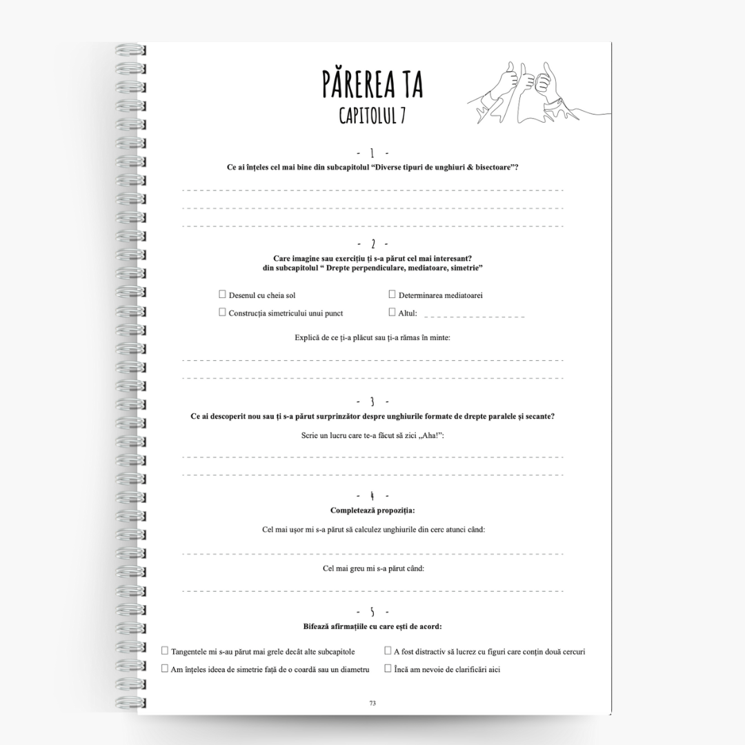 Pentru recapitulare: Caiet de exerciții la Mate, clasa a VI - a - Izzie Publishing