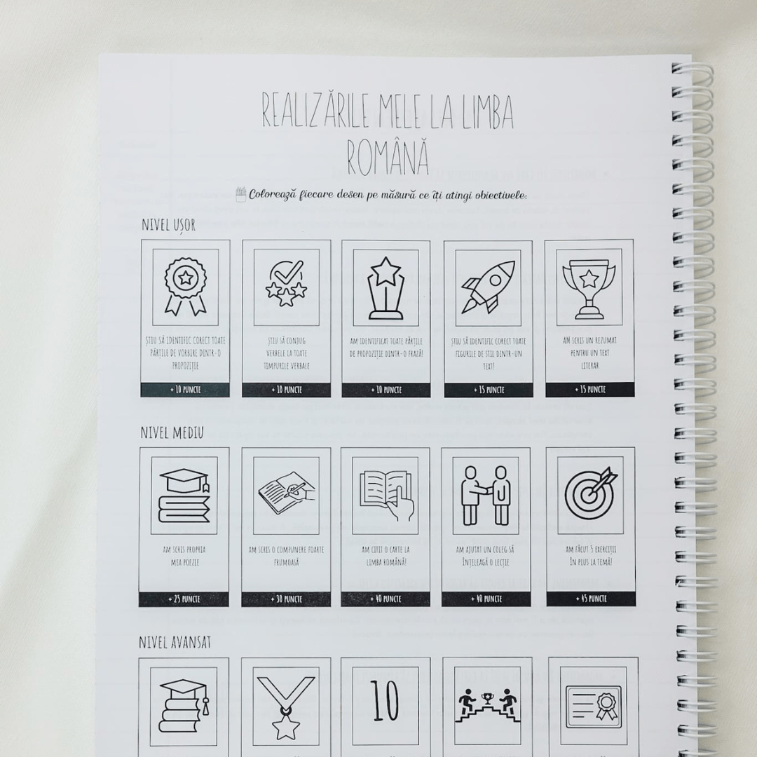 Set 2 Caiete Interactive + 1 GRATIS : Mate + Română (cu Formule și Stickere) + 1 Caiet GRATIS de Istorie - Izzie Publishing