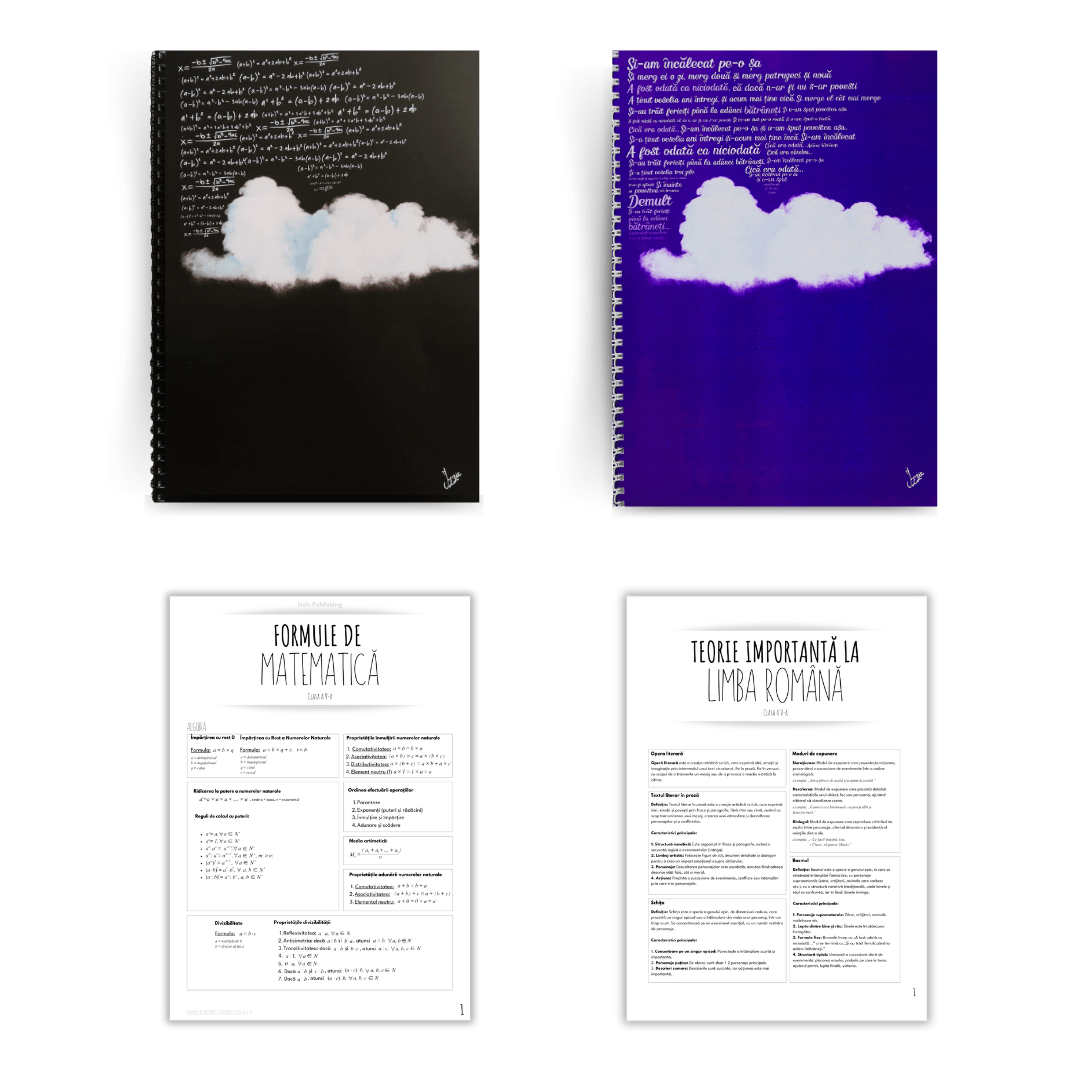 Set 2 Caiete Interactive (Mate și Română) + Formulele complete pentru V - VIII - Izzie Publishing