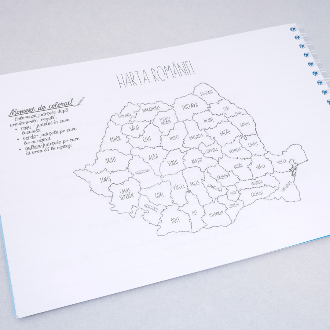 Set 5 Caiete: Mate (cu Formule și Stickere) + Română (cu Teorie și Stickere) + Fizică + Geografie + Biologie - Izzie Publishing