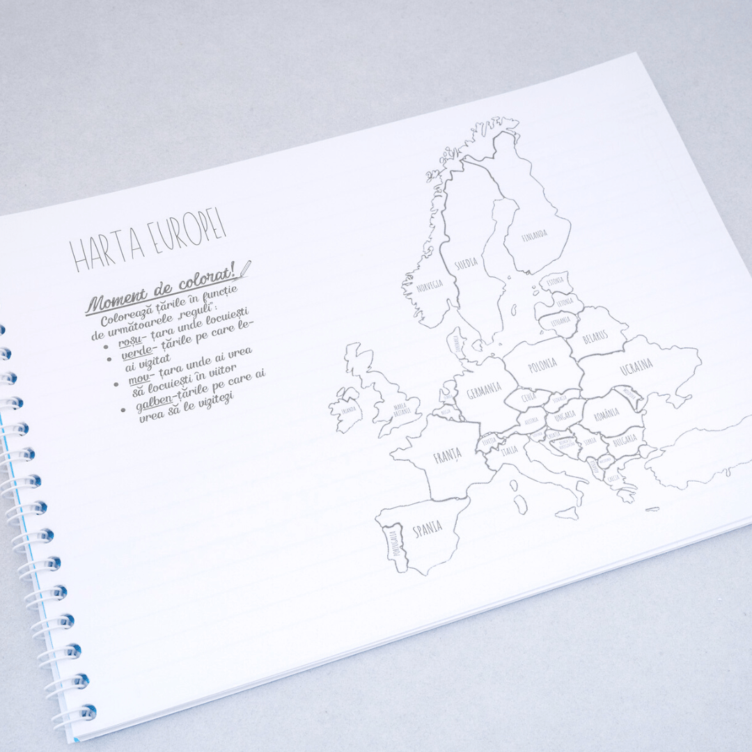 Set 5 Caiete: Mate (cu Formule și Stickere) + Română (cu Teorie și Stickere) + Fizică + Geografie + Biologie - Izzie Publishing