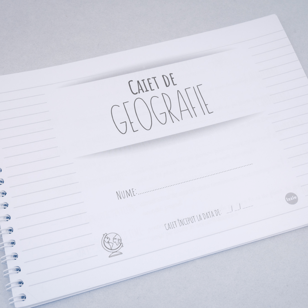 Set 5 Caiete: Mate (cu Formule și Stickere) + Română (cu Teorie și Stickere) + Fizică + Geografie + Biologie - Izzie Publishing