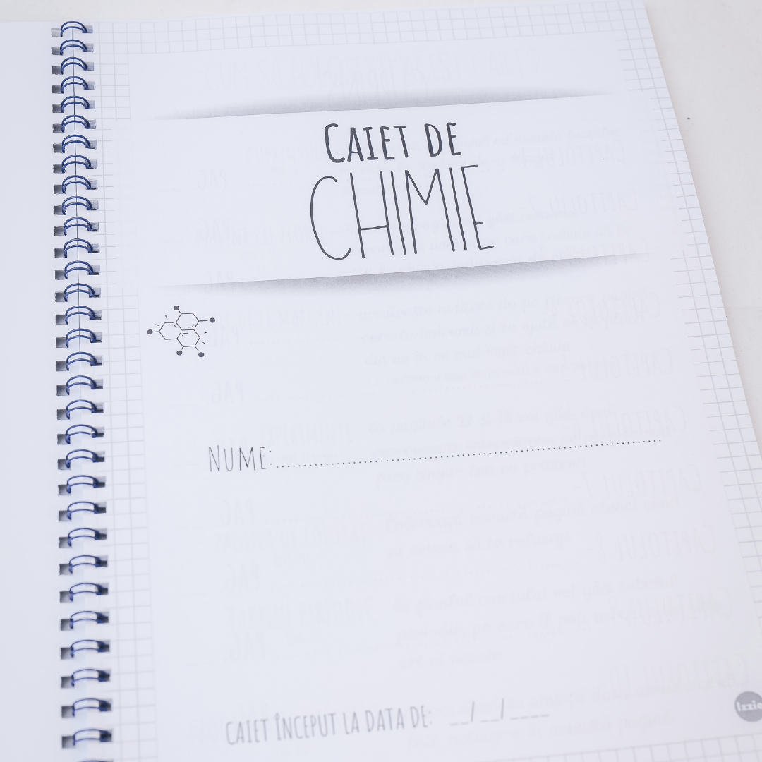 Set 6 Caiete: Mate + Română +Fizică + Franceză + Engleză + Chimie - Izzie Publishing