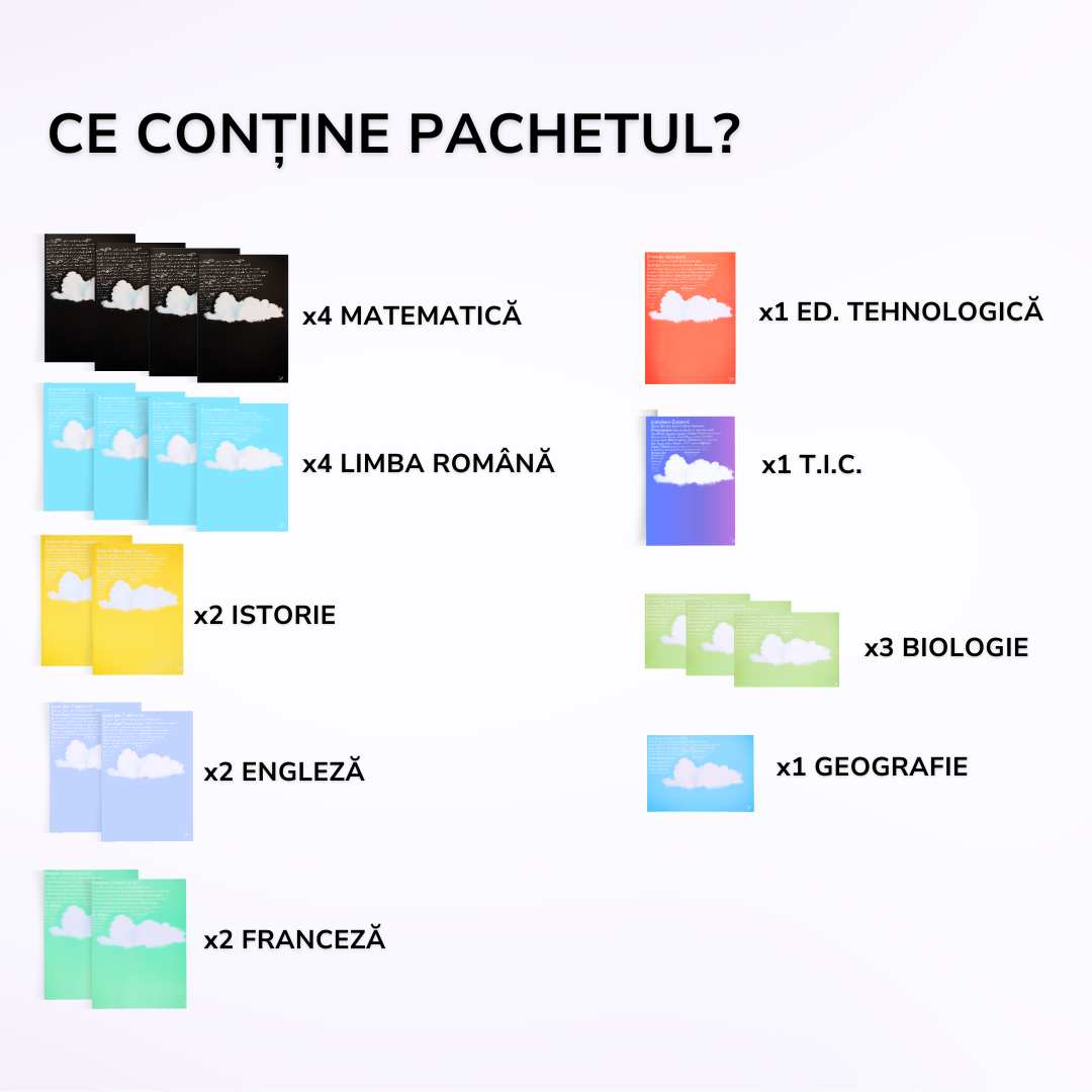 Pachet pentru Elevii Ambițioși, BACK TO SCHOOL 2026: 20 Caiete pentru Clasa a 5-a
