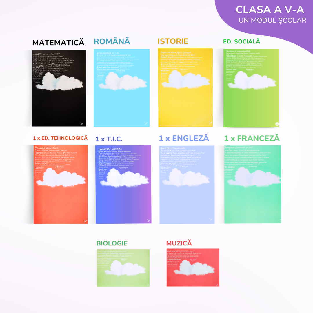 Pachet complet pentru un Modul - 10 Caiete Izzie: Clasa a 5-a, BACK TO SCHOOL 2026