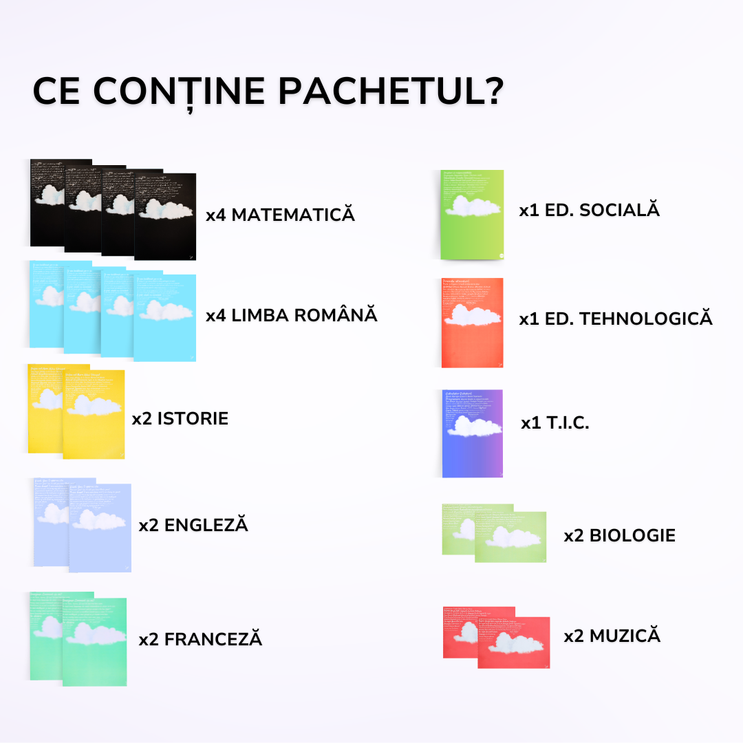 Pachet pentru Elevii Ambițioși, BACK TO SCHOOL 2026: 21 Caiete pentru Clasa a 5-a