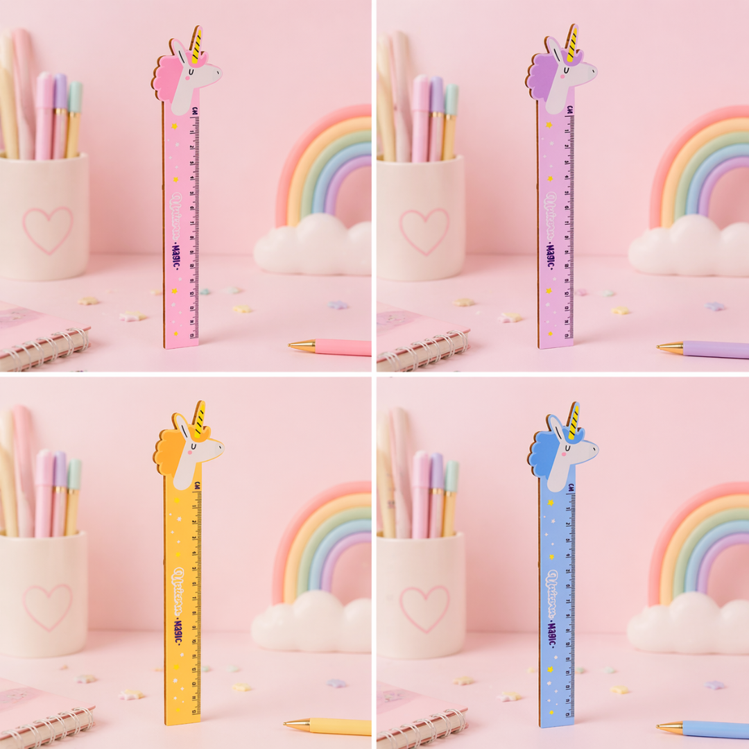 Riglă 15cm - Unicorn Magic (2 buc)