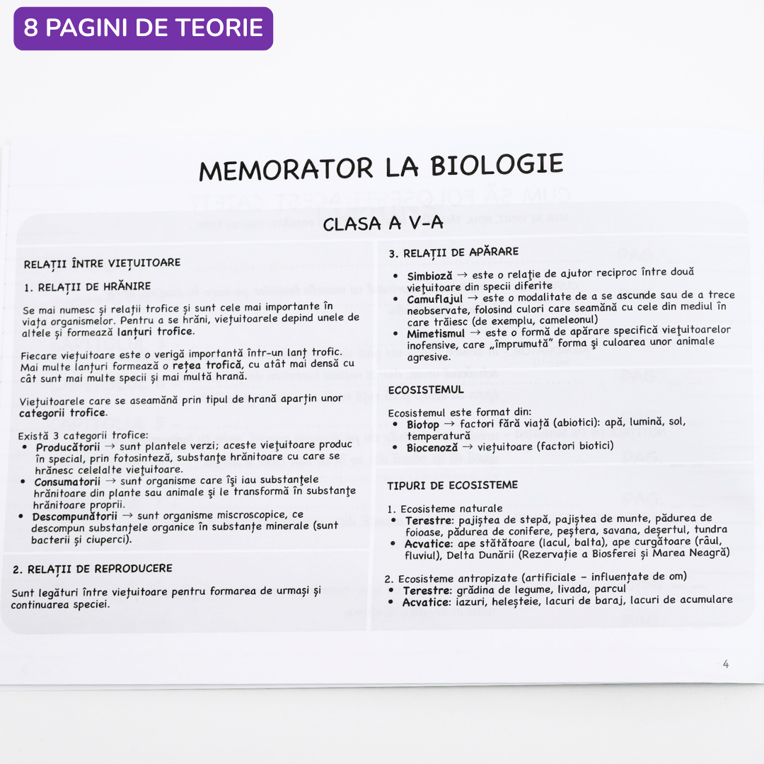 Caiet Izzie de Biologie – interior