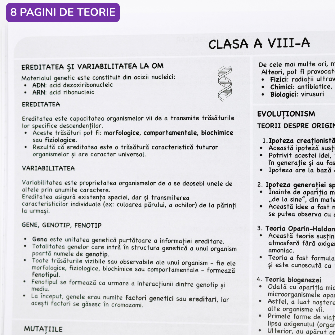 Caiet Izzie de Biologie B5 (cu Teorie) - Capsat