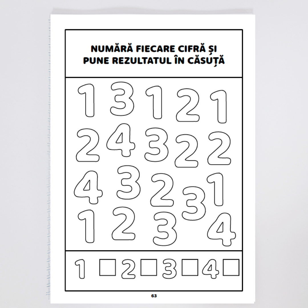 Caiet de Mate pentru Preșcolari: Descoperă Numerele