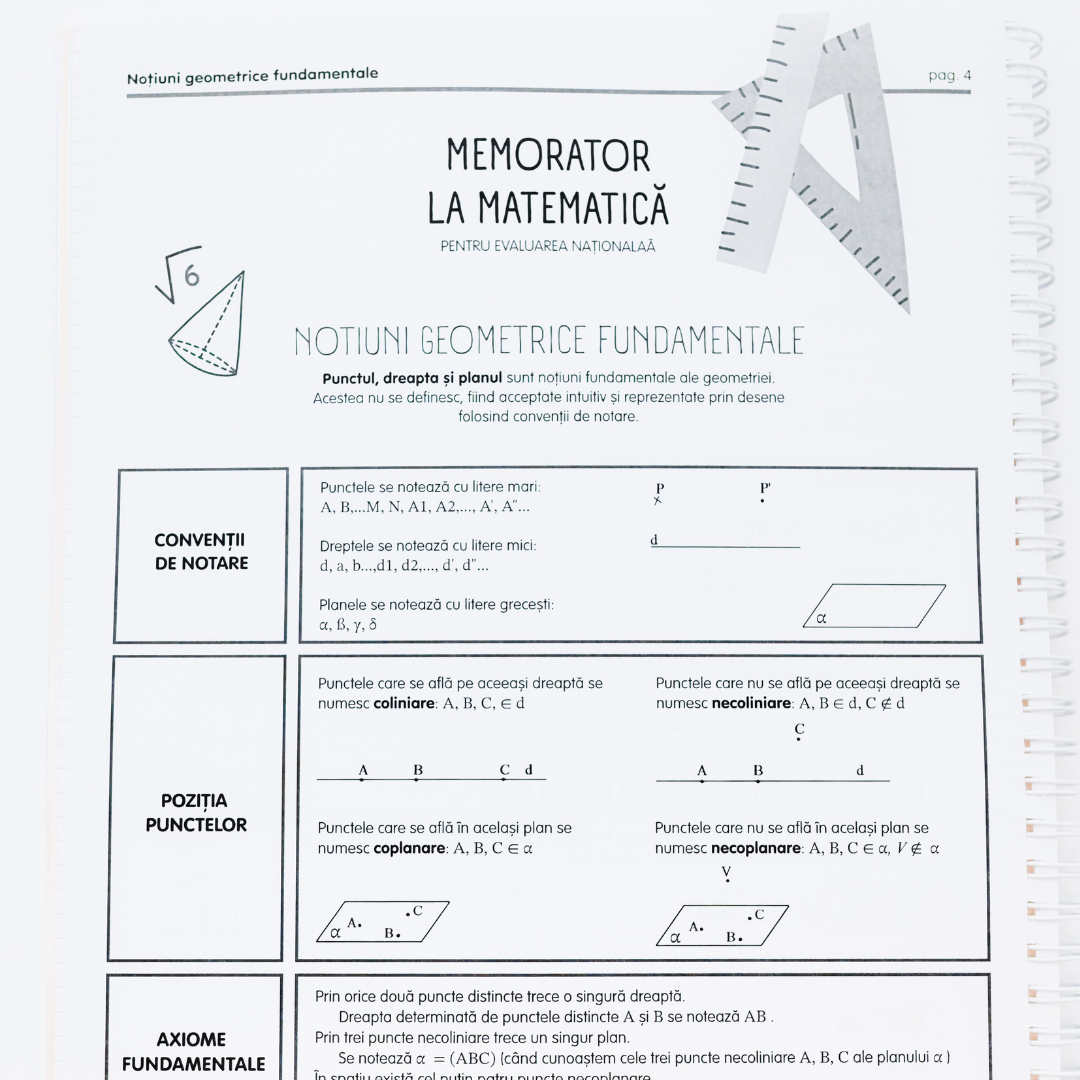Caiet de lucru pentru Evaluarea Națională: Geometrie, Mate (clasa a VIII-a)