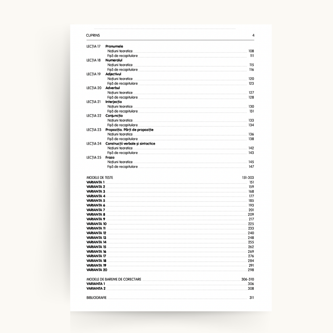 Culegere de Exerciții la Limba și Literatura Română - Evaluarea Națională, clasa a VIII-a