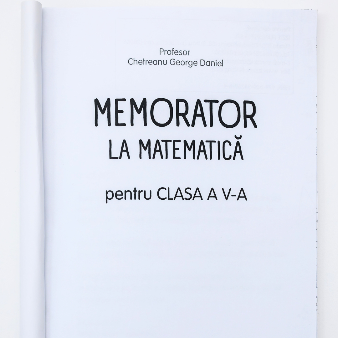 Memorator la Mate: clasa a V-a