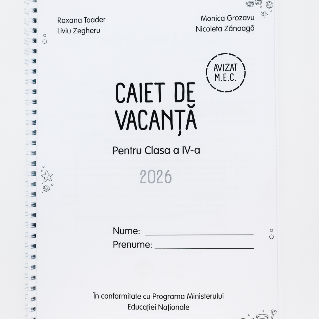 Caiet de Vacantă - vara dintre clasa a IV-a și clasa a V-a: Română, Matematică & Explorarea Mediului -