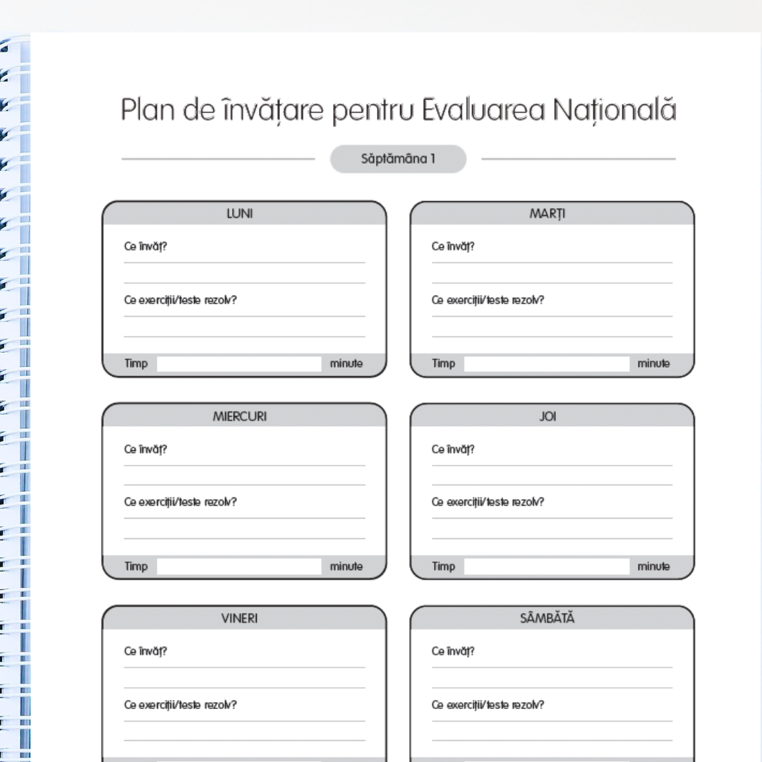 Caiet de lucru pentru Evaluarea Națională: Algebră, Mate (clasa a VIII-a)