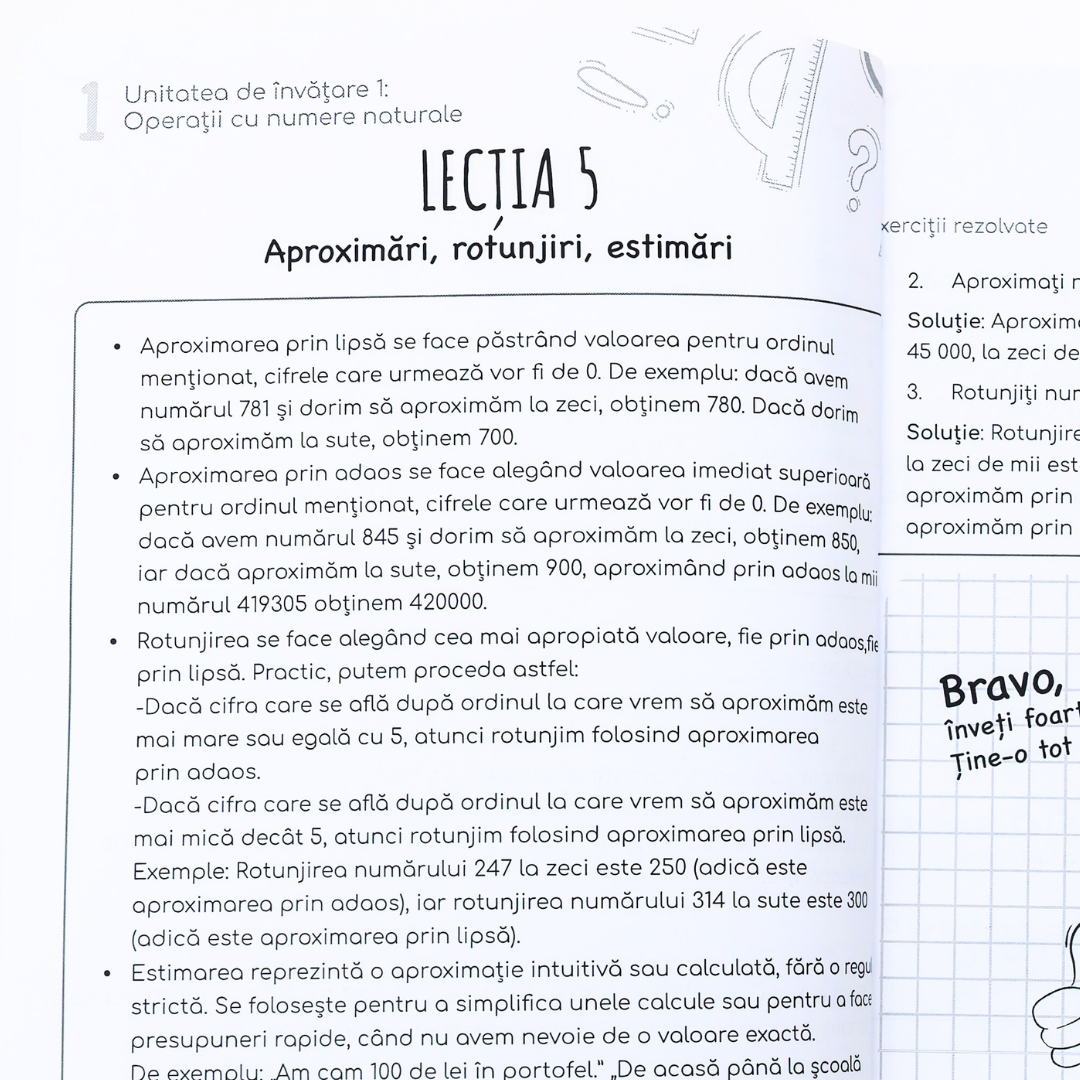 Memorator la Mate: clasa a V-a