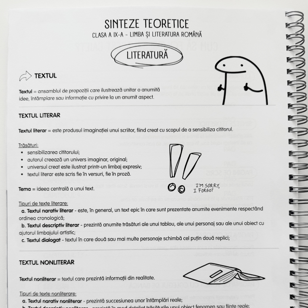 Caiet Izzie clasa a 9-a: Limba și Literatura Română (liceu)