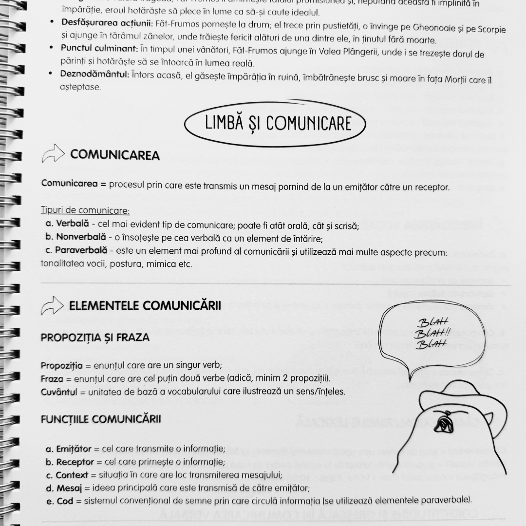 Caiet Izzie clasa a 9-a: Limba și Literatura Română (liceu)