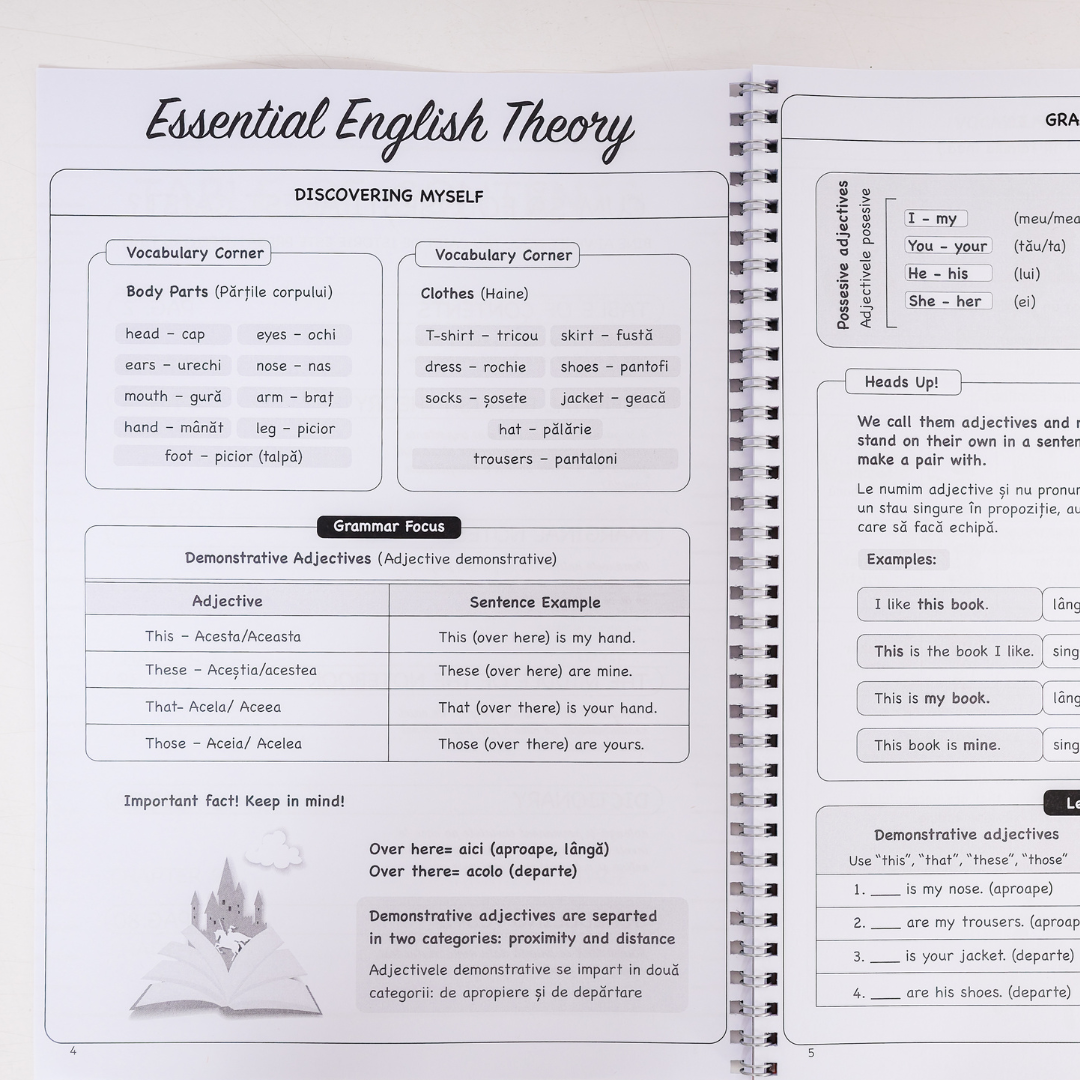 Caiet Izzie de Engleză: clasa a IV-a (cu Teorie)