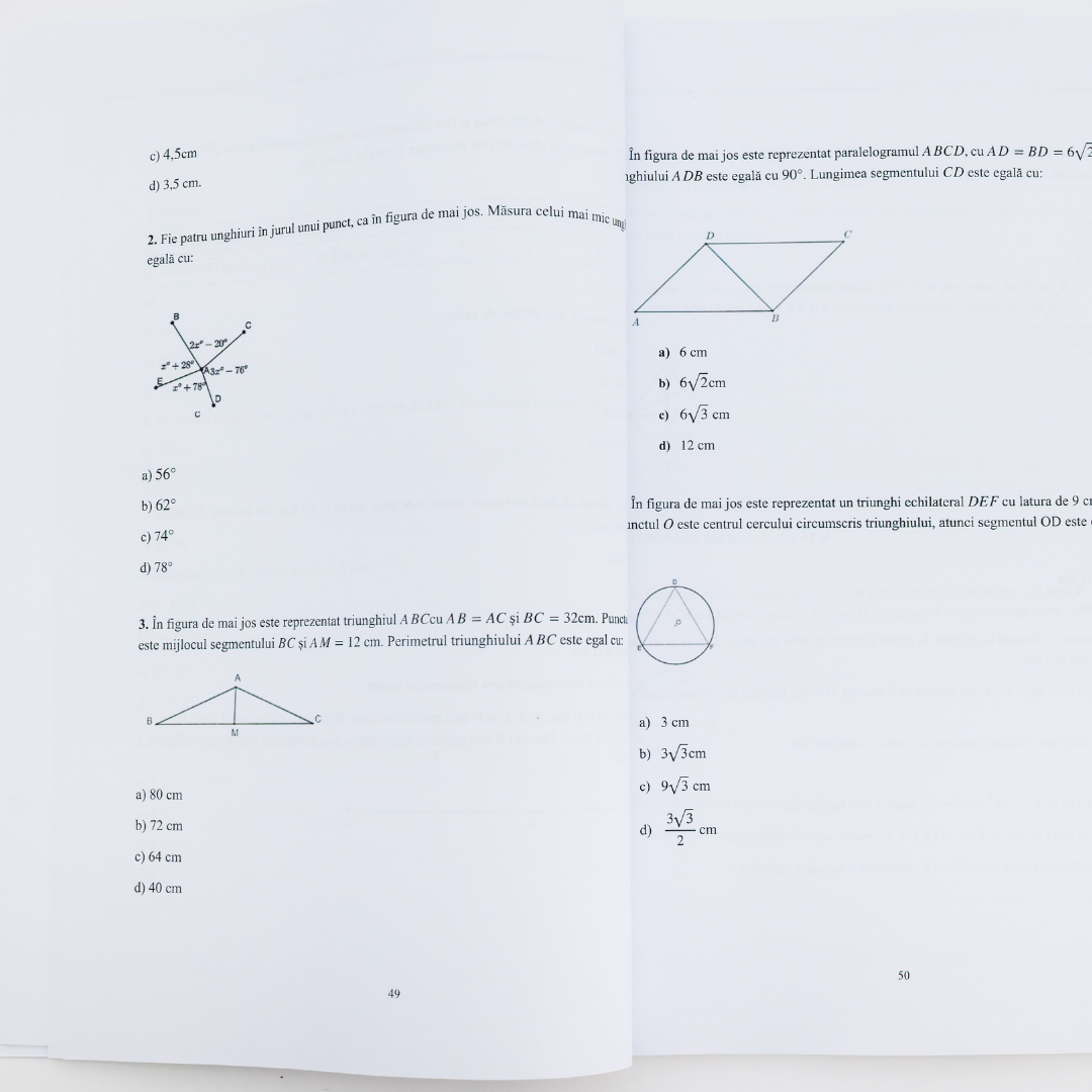 Teste de Antrenament la Matematică pentru Evalurea Națională (20 variante)