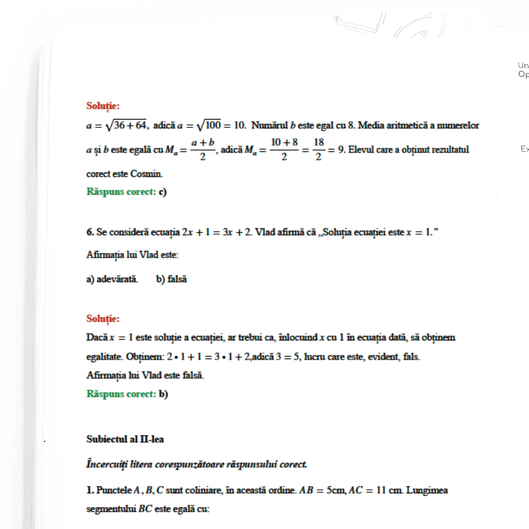 Pachet Pregătire Evaluarea Națională - Română & Matematică