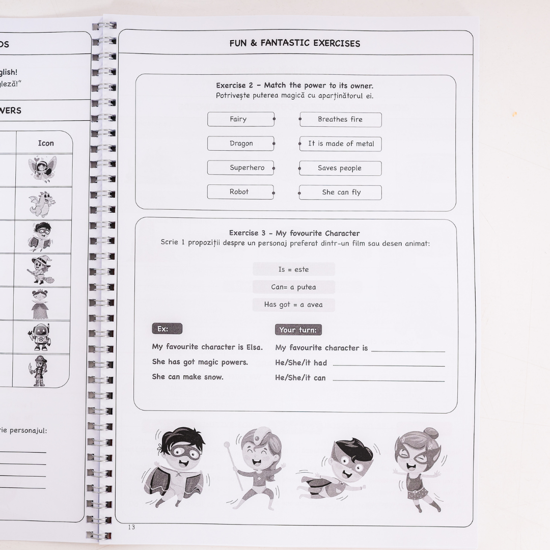 Caiet Izzie de Engleză: clasa a IV-a (cu Teorie)