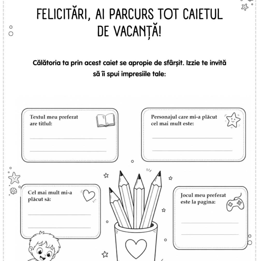 Pachet de Vacanță - vara dintre clasa a III-a și clasa a IV-a