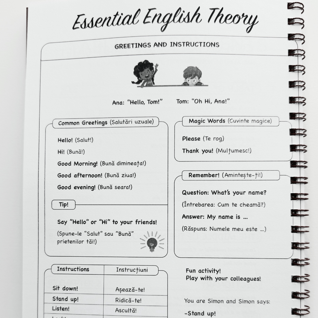 Caiet Izzie de Engleză: clasa a II-a (cu Teorie)