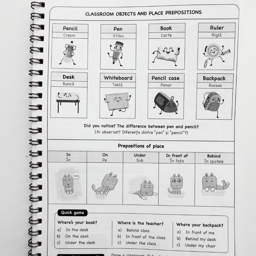 Caiet Izzie de Engleză: clasa a II-a (cu Teorie)