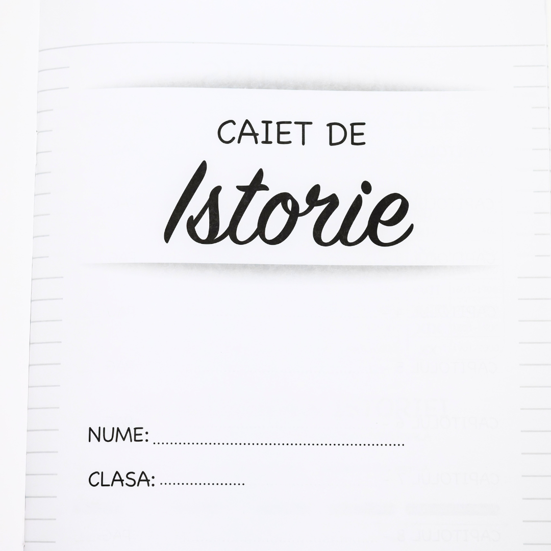 Caiet Izzie de Istorie – prima pagină