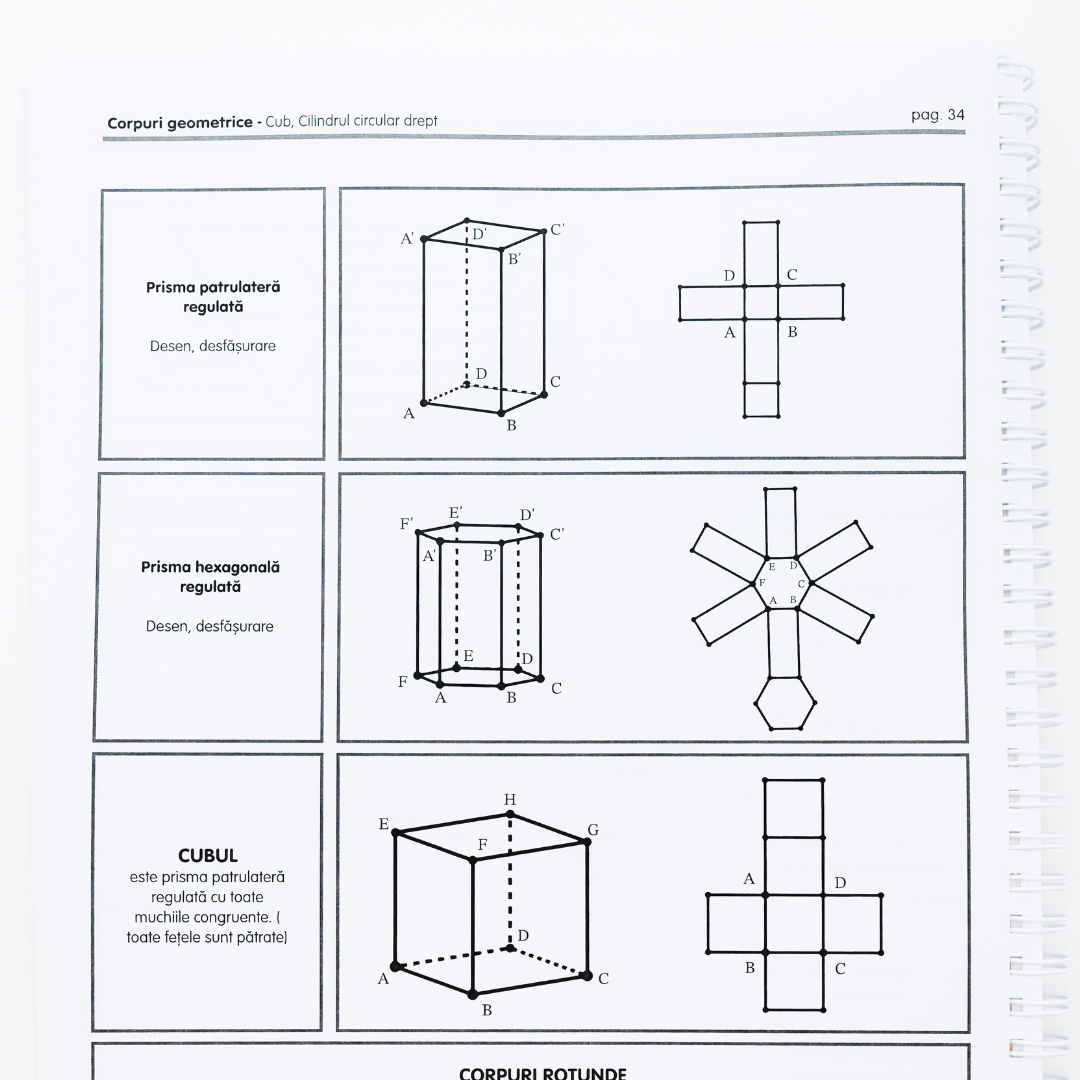 Caiet de lucru pentru Evaluarea Națională: Geometrie, Mate (clasa a VIII-a)