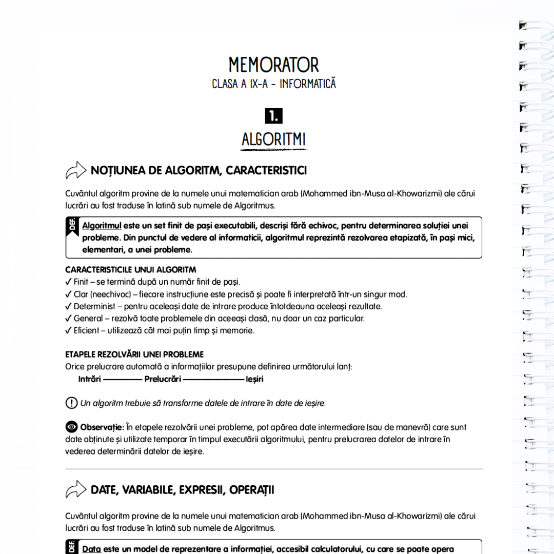 Caiet Izzie BAC – Informatică