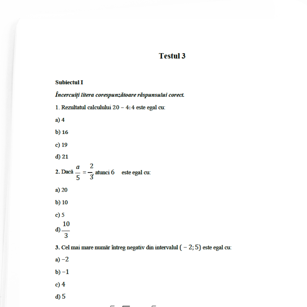 Pachet Pregătire Evaluarea Națională - Română & Matematică