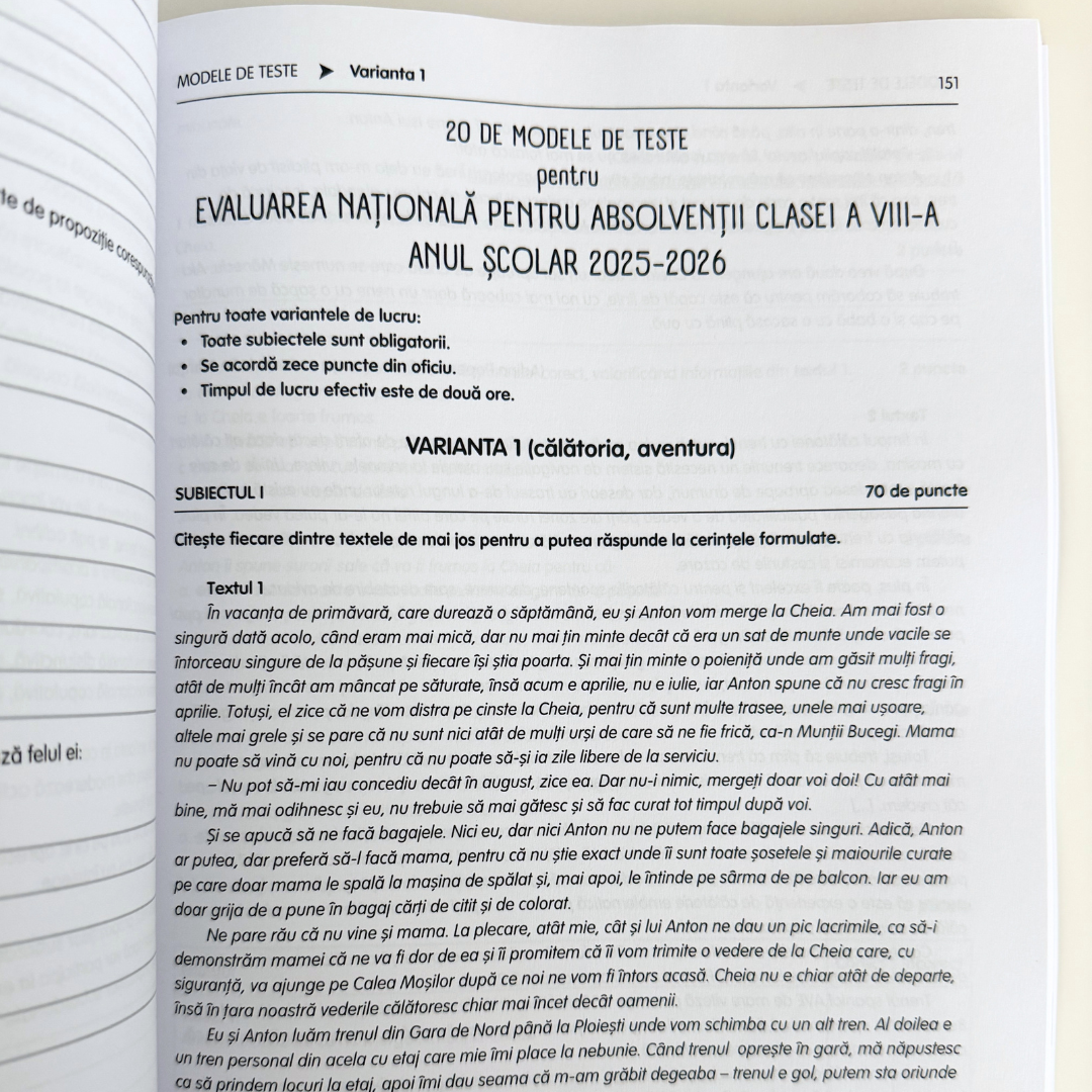 Pachet Pregătire Evaluarea Națională - Română & Matematică