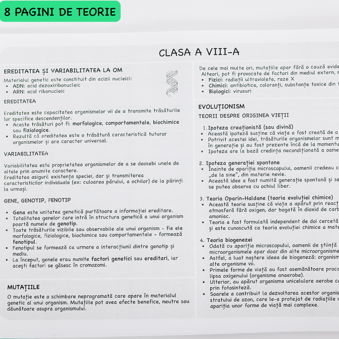 Caiet Interactiv Izzie de Biologie B5 (cu Teorie)