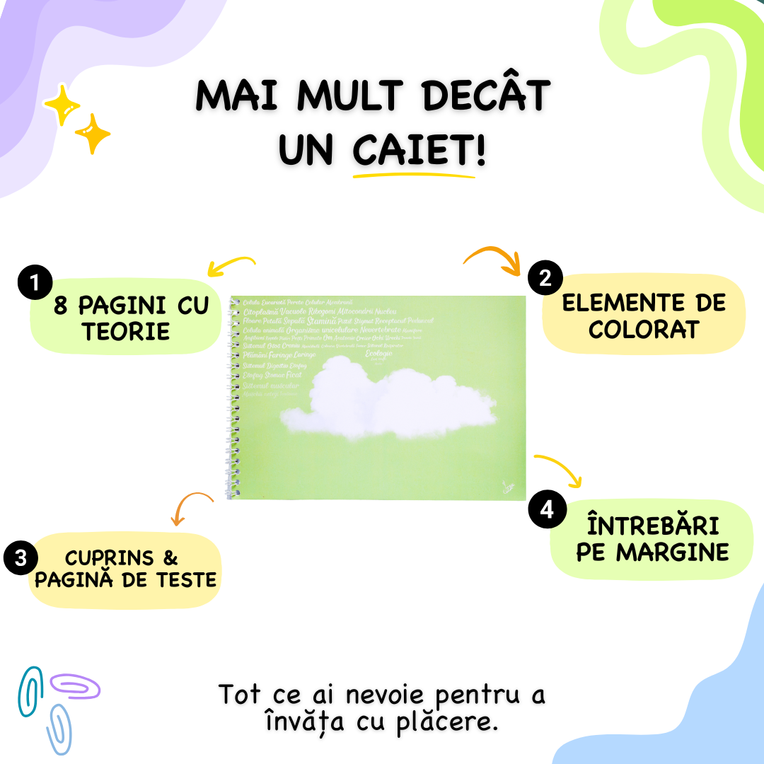 Caiet Interactiv Izzie de Biologie B5 (cu Teorie)