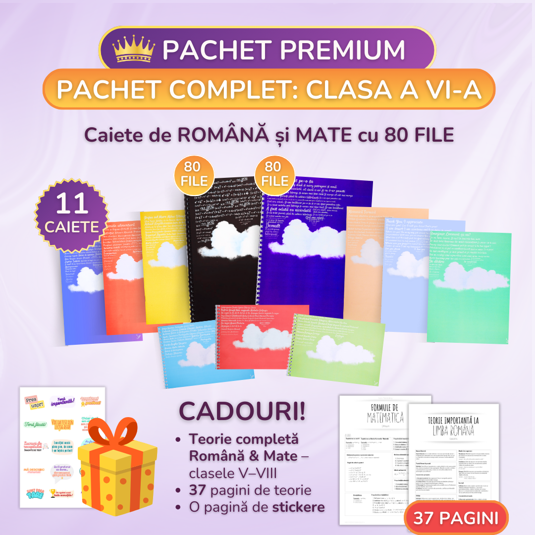 Pachet complet 11 Caiete Izzie: Clasa a 6-a, BACK TO SCHOOL 2026
