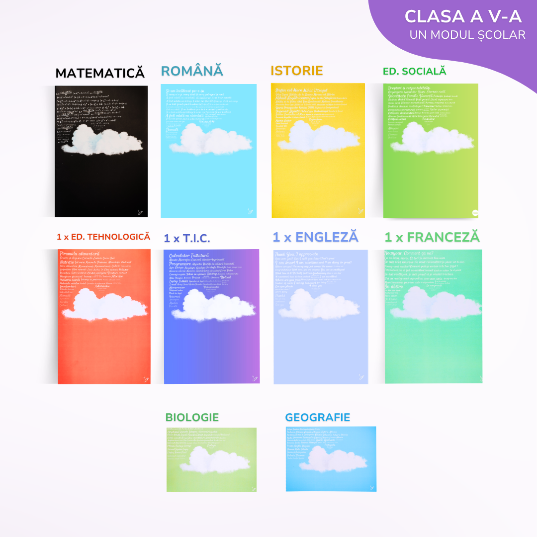 Pachet complet pentru un Modul - 10 Caiete Izzie: Clasa a 5-a, BACK TO SCHOOL 2026