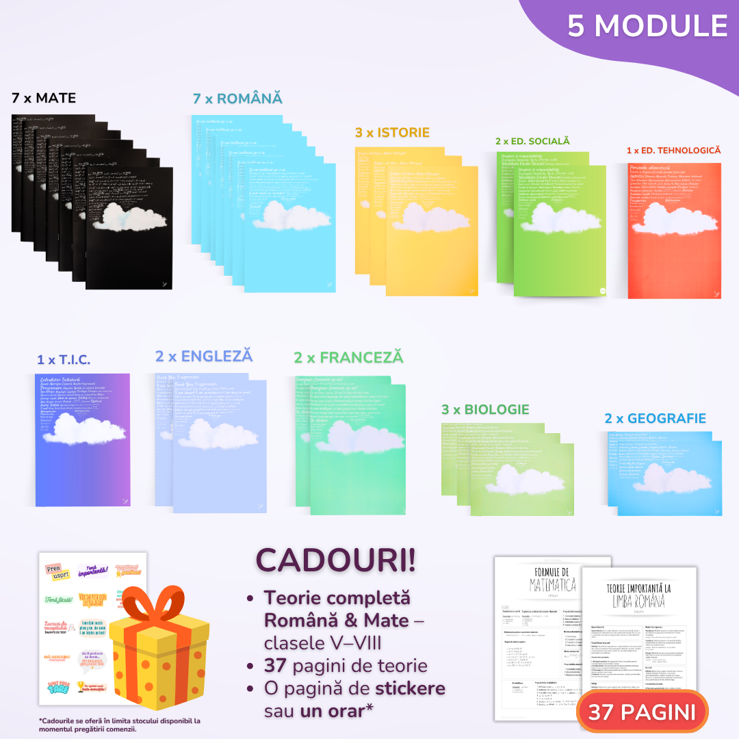 Pachet pentru tot anul școlar, BACK TO SCHOOL 2026 - Clasa a V-a