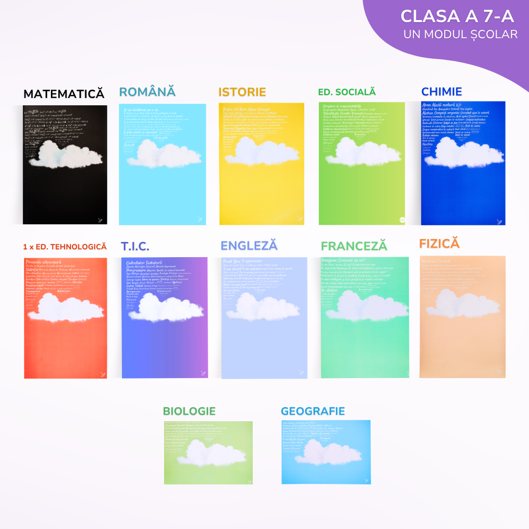 Pachet complet pentru un Modul - 12 Caiete Izzie: Clasa a 7-a, BACK TO SCHOOL 2026