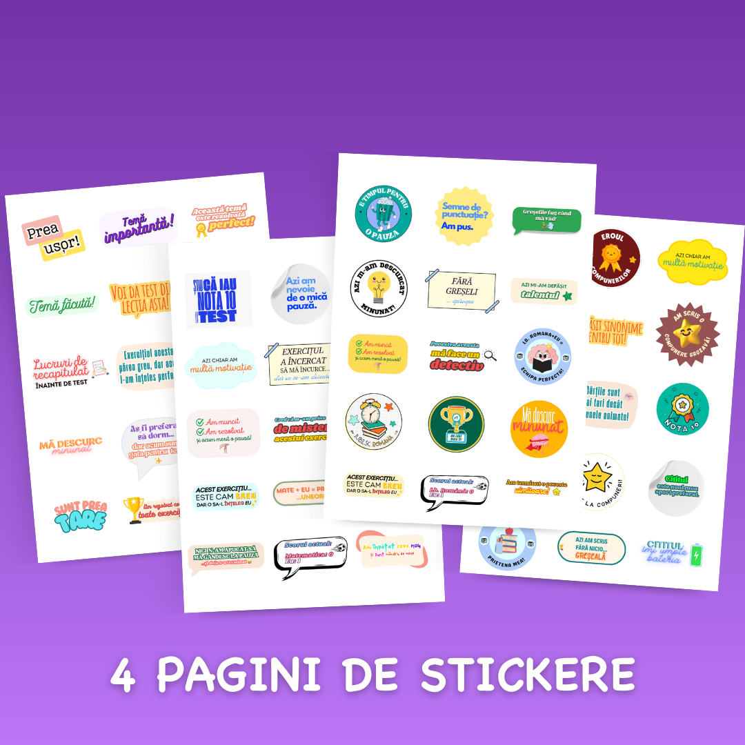 4 Pagini de Stickere Motivaționale