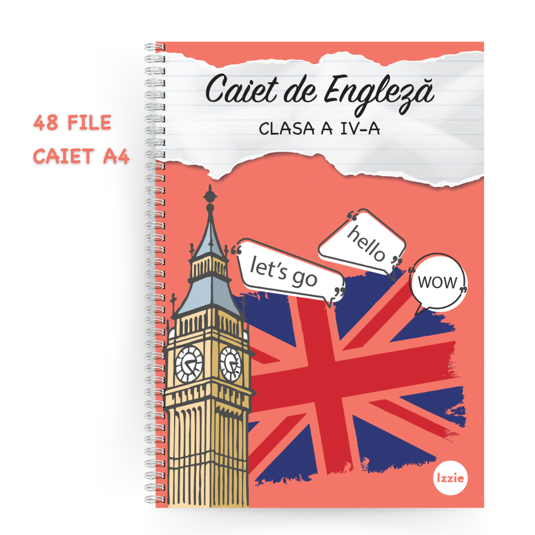 Caiet Izzie de Engleză: clasa a IV-a (cu Teorie)