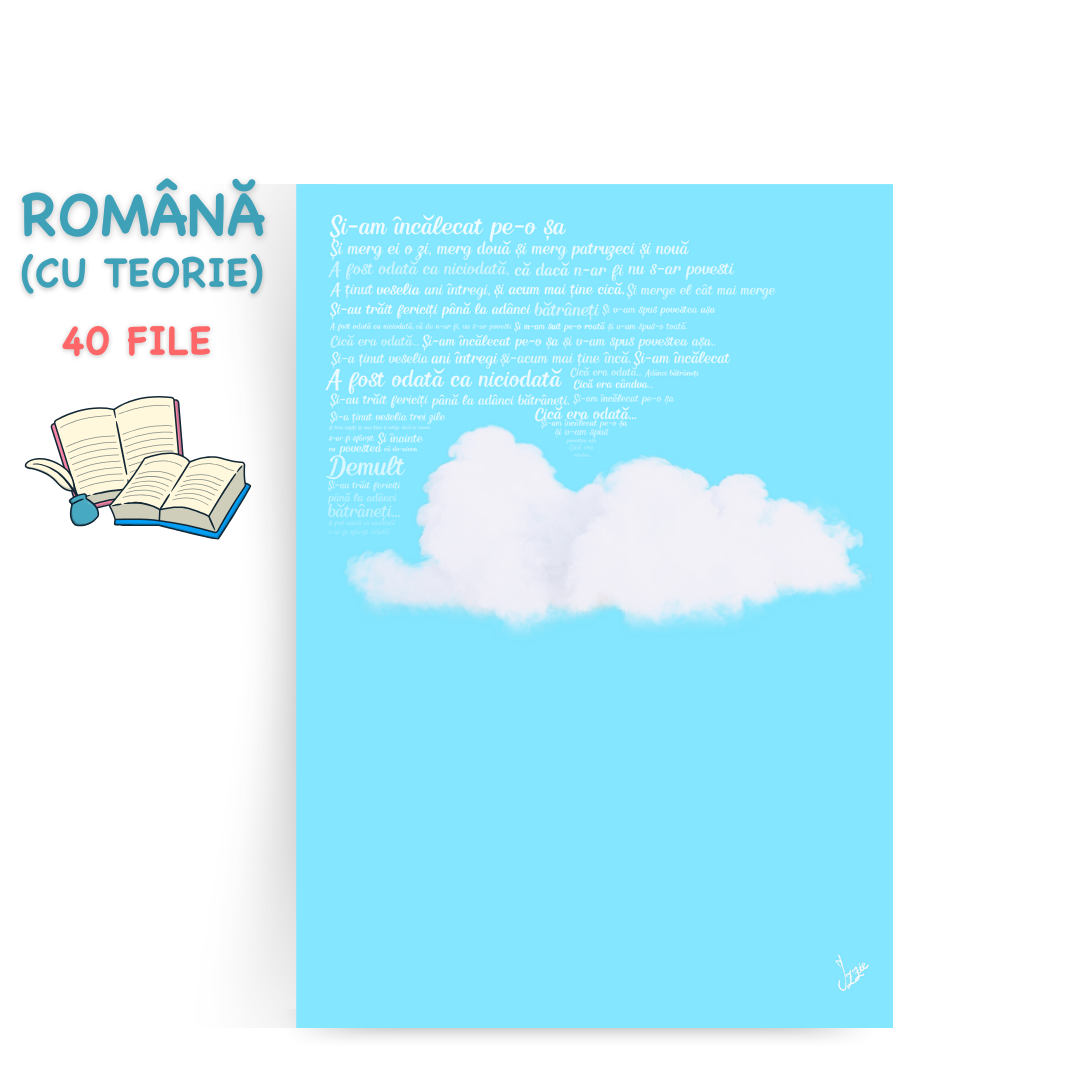 Caiet Izzie de Română A4 cu Teorie