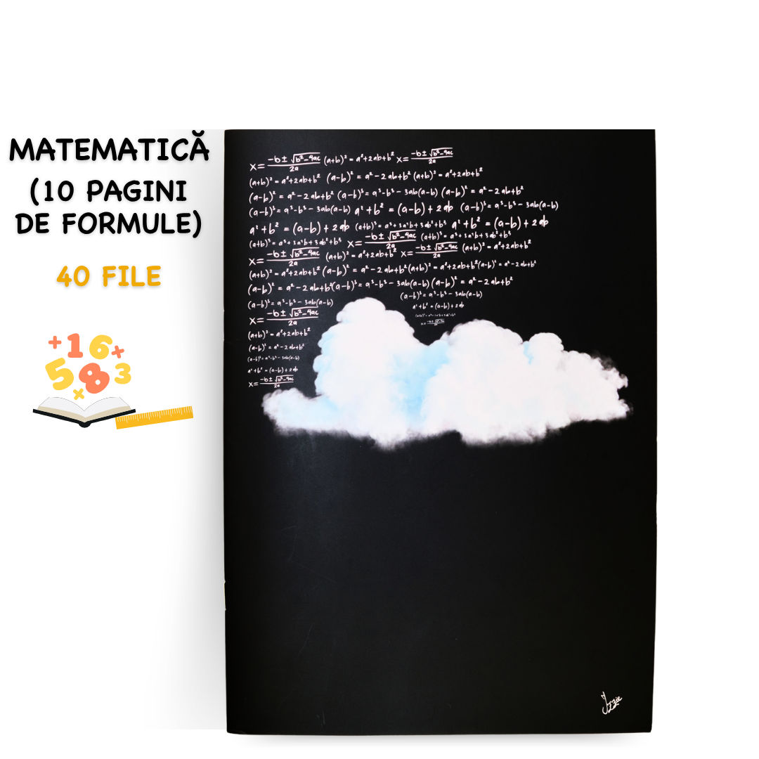 Caiet Izzie de Matematică A4 cu Formule